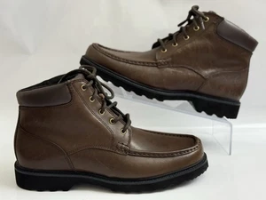 Rockport Moc Toe wasserdichte Stiefel braun Leder Gummisohle K54743 Herren 11 W - Bild 1 von 10