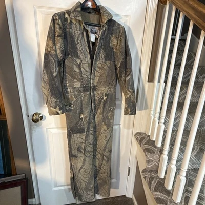 Walls Outdoor Camo One Piece Youth 18 Zip 55” Chore Elastic Waist Hunting Farm - Image 1 of 4