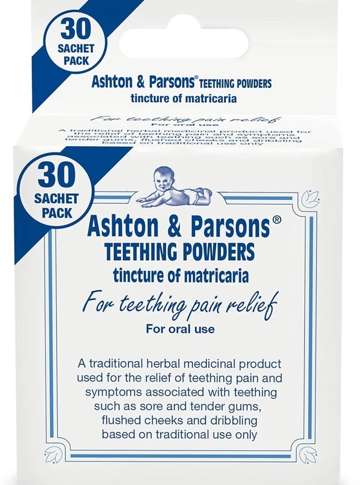 Ashton & Parsons Teething Powder 3m+ 30 Sachets Natural Baby Remedy - Image 1 of 1