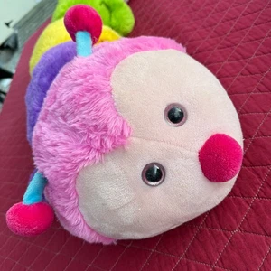 Toys R Us Jumbo Plush Stuffed Rainbow Multi-Color Caterpillar Animal Approx 8' - Picture 1 of 14