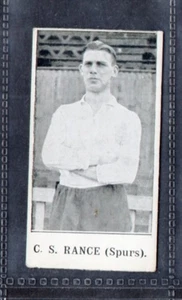 Cigarette card Jones Bros Spurs Footballers 1912. C.S. Rance, Tottenham - Picture 1 of 2