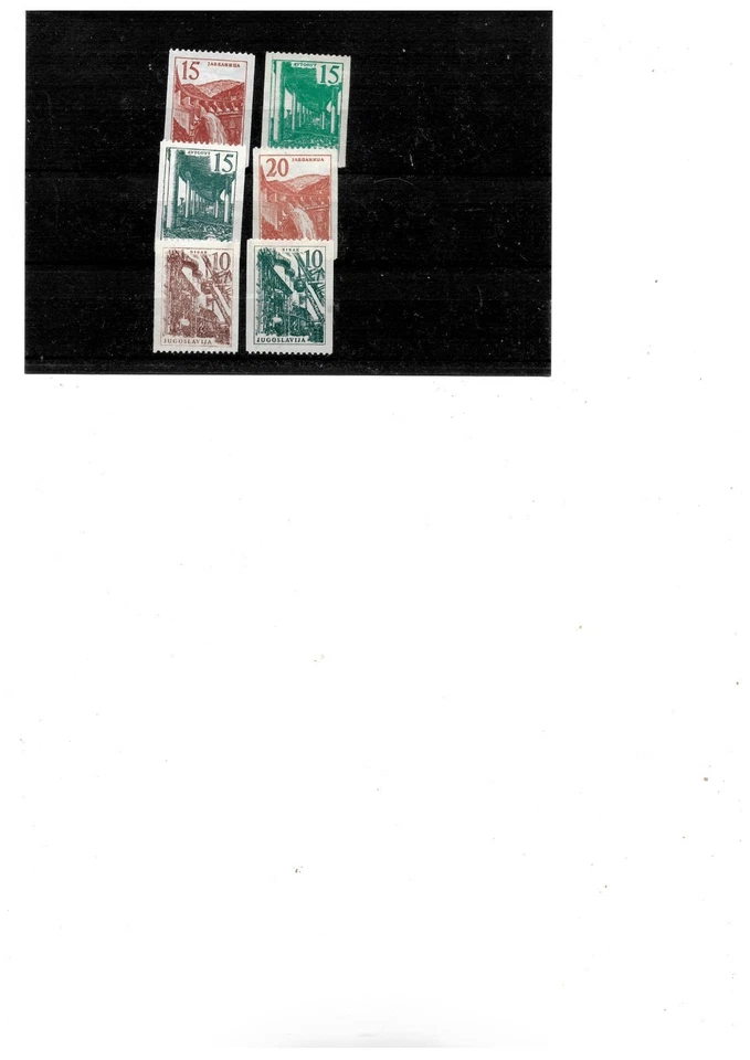 Iugoslávia 1958/61. Lote de selos automáticos regulares, sem marca de charneira, veja descrição - Imagem 1 de 1