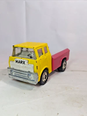 VINTAGE 1970's MARX TOYS Pickup TRUCK Yellow And Red B4 - Image 1 of 4