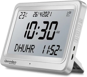 Azan Clock for Usa-Automatic Worldwide Digital 8 Azan Prayer Sounds Islamic Wall - Picture 1 of 12