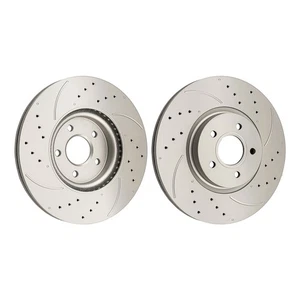 2x Rotores de freno de ranura de taladro delantero para Volvo S40 V50 05-11 C70 2006-2013 34349 - Imagen 1 de 14