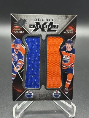 2018-19 Upper Deck SPX Wayne Gretzky Connor McDavid XL materiais duplos /99 - Imagem 1 de 2