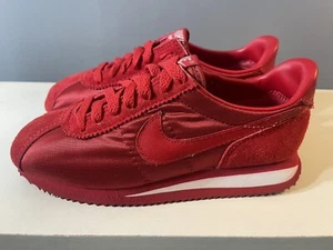 Vintage 1990’s Nike Cortez Running Shoes, Size 7 Red, Nylon & Suede New! - Picture 1 of 15