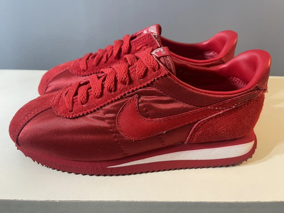 Zapatos para correr Nike Cortez vintage de los años 90, talla 7 rojos, nailon y gamuza ¡nuevos! Foto 1 de 4