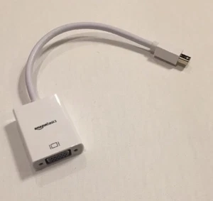 Adaptador AmazonBasics Mini Display Port a VGA Blanco Caja Abierta - Imagen 1 de 4