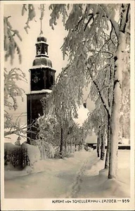Schellerhau Altenberg Sächsische Schweiz Erzgebirge ~1930 Dorfkirche Kirche Turm - Bild 1 von 2