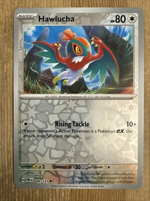 Hawlucha 089/131 Reverse Holo Pokemon Prismatic Evolutions NM - Image 1 of 2