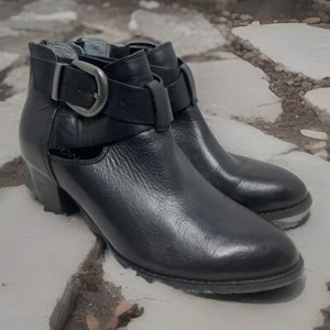 Botas al Tobillo Vionic Rory Talla 6.5 Cuero Hebilla Recortada Negras De Colección Botas bajas - Imagen 1 de 8