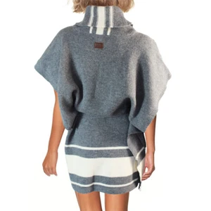AIGLE Vintage Grunge Lagenlook Poncho Tunika Pullunder Überwurf NEU Gr.40 42 44 - Picture 1 of 4