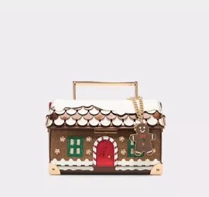 ALDO Navidad Pan de Jengibre Casa Mango Superior/Bolso Bandolera Nuevo - Imagen 1 de 13