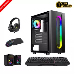 PC Gaming Desktop i7 i5 i3 2TB+512GB SSD 16GB RAM NVIDIA GTX 1050 Windows 11p - Foto 1 di 12