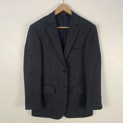 Pronto Uomo Couture Blazer Sport Coat 38R Gray Blue 100% Lambswool Jacket - Image 1 of 4