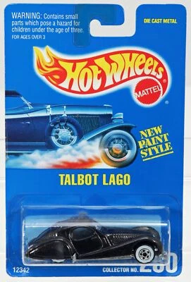 Hot Wheels Talbot Lago New Paint Style - 12342 NRFP 1992 Black WW 1:64 - Image 1 of 4