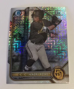 2022 Bowman Chrome YENDRY ROJAS Mega Box Mojo Refractor 1st Prospect Card Padres - Picture 1 of 2
