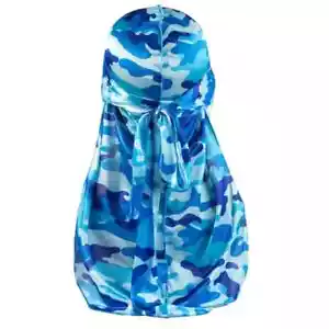 Unisex Women Men Camouflage Durag Hat Cap Silk Pirate Doo Rag Bandana Headwear - Picture 1 of 4