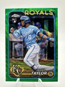 2024 Topps chrome Samad Taylor /99 green Wave refractor #243 RC Rookie Royals SP - Picture 1 of 3