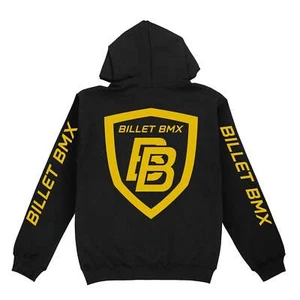 BILLET BMX SHIELD LOGO PULL OVER SUDADERA CON CAPUCHA DORADA - Imagen 1 de 8