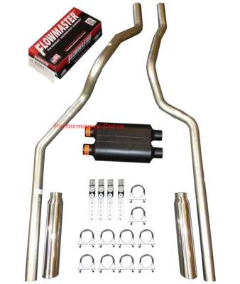 01-06 Chevrolet GMC Truck 6.0L / 8.1L Mandrel Dual Exhaust Flowmaster Super 40 - Image 1 of 3