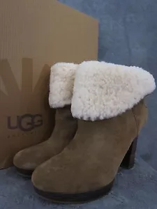 UGG Australia Dandylion Nubuck Leather Chestnut Brown Boots Schuhe US 9 EU 40 Neu mit Karton - Bild 1 von 7