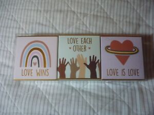 NWT Set/3 Scented Bar Soaps 5.3 Oz Each Love Wins Love Each Other Love is Love