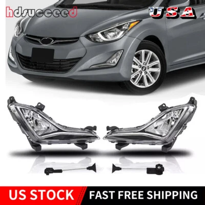 Fit For 2014 2015 2016 Hyundai Elantra Front Fog lamps Bumper Bracket Kit — 第 1/4 张图片