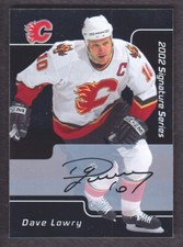 2001-02 BAP Signature Series Autograph #89 Dave Lowry AUTO Calgary Flames