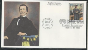 CIVIL WAR ADMIRAL RAPHAEL SEMMES  1995 MYSTIC CACHET FDC UNADDR - Picture 1 of 1