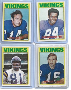 AL-1972 TOPPS NFL FOOTBALL BOB LEE RC, CARL ELLER, WASHINGTON, FRED COX, VI2