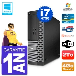 PC Dell 3020 SFF Intel i7-4790 RAM 4Go Disque 2To Graveur DVD Wifi W7 - Photo 1/3
