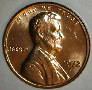1972-D 1C Lincoln Memorial Cent BU 21or0124-2 - Picture 1 of 2