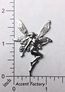 17964 Matte Silver Oxidized Victorian Fairy Jewelry Finding - Picture 1 of 4