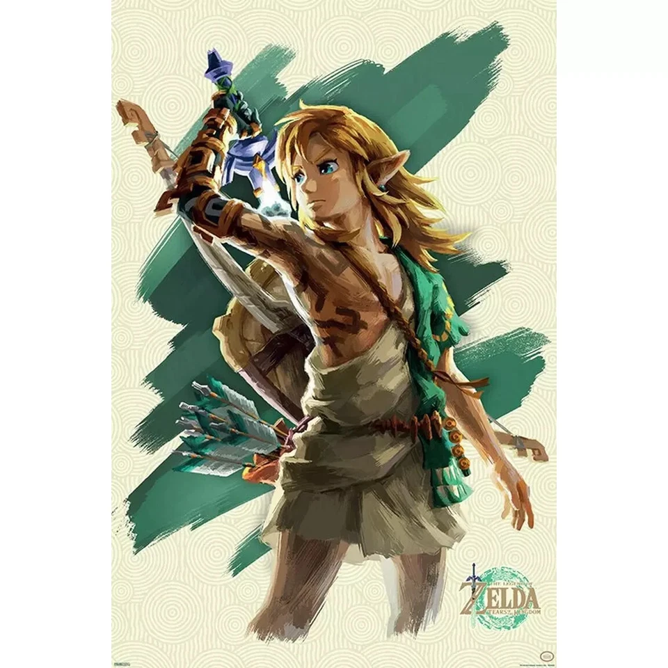 Zelda Tears of the Kingdom Link Unleashed 24x36 Poster Licensed Nintendo