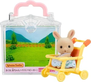 Estuche de transporte para bebé Sylvanian Families Calico Critters CONEJO EN COCHECITO - Imagen 1 de 4