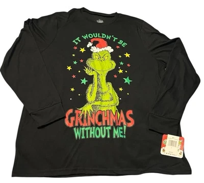 The Grinch Dr Seuss Christmas Men’s Sleepwear Top - Image 1 of 4