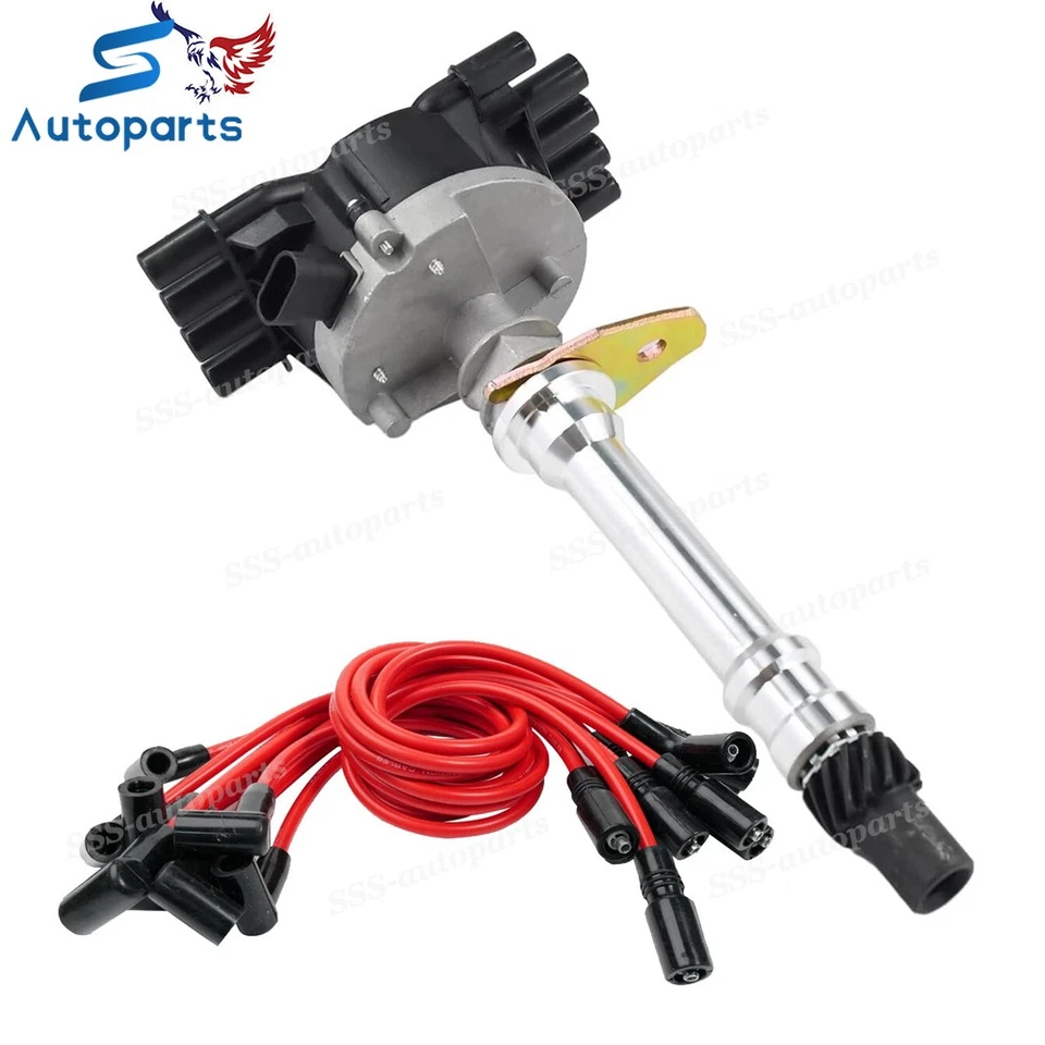 Distributor & Spark Plugs & Wires for 96-02 GMC Cadillac Chevy 5.7L 93441558 - Image 1 of 4