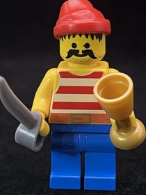 LEGO Pirate Minifigure Red/White Stripes Shirt Red Bandana pi043 6254 1481 6276