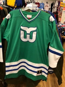 HARTFORD WHALERS TRIKOT JUNGEN TRIKOT THROBACK GRÜN/WEISS MITCHEL & NESS - Bild 1 von 5