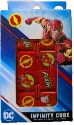 DC Comics The Flash Red Infinity Cube Fidget Giocattolo Ansia Stress WB NUOVO - Immagine 1 di 3