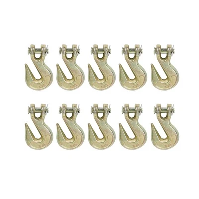 FIRST.RACING G70 5/16" Clevis Grab Hook Flatbed Truck Trailer Transport Tow Chain Hook 10CPC