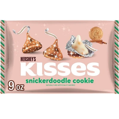 HERSHEY'S KISSES Snickerdoodle sabor biscoito, saco de doces de Natal, 9 oz - Imagem 1 de 4