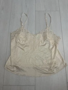 Vintage ILGWU Antron III Nylon Cami Top Sz 36 - Ivory - Picture 1 of 6