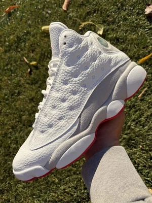 Nike Hombre Air Jordan 13 XIII Retro Blanco Lobo Gris Rojo Zapatilla 414571-160 Talla 8 Foto 1 de 4