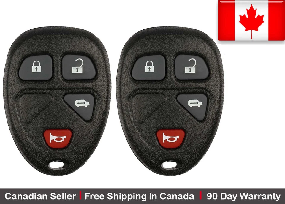 2 New Replacement Keyless Entry Remote Key Fob For GM KOBGT04A 15788021 15100812 - Image 1 of 1