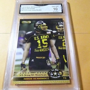 AARON HERNANDEZ PATRIOTS 2010 RASIERMESSER ALL-AMERIKANISCHE PRIVATE AUSGABE RC #110 BEWERTET 10 - Bild 1 von 2
