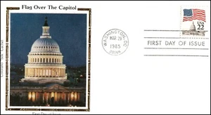 USA FDC - 1985 - Flag over the Capital $0.22, Scott # 2114, Colorano Silk - Picture 1 of 1