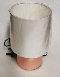 New Copper Touch Base WHITE Shade BED SIDE TABLE LAMP Light Dine Home E14 🛋️❤UK - Picture 1 of 4